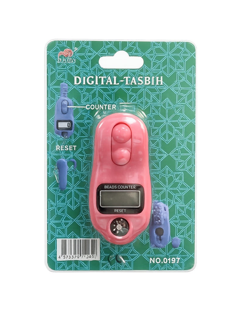 JIXIN Digital Finger Tasbih Counter with LCD Display, Reset Button, Electronic Beads Counter for Dhikr & Prayer - Image 1